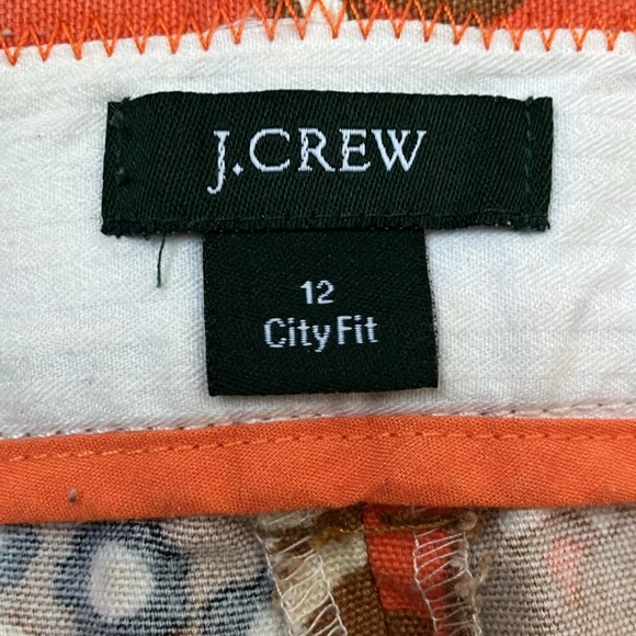 J. Crew City Fit Paisley Print Women's Shorts Multicolor Size 12 - Picture 5 of 7